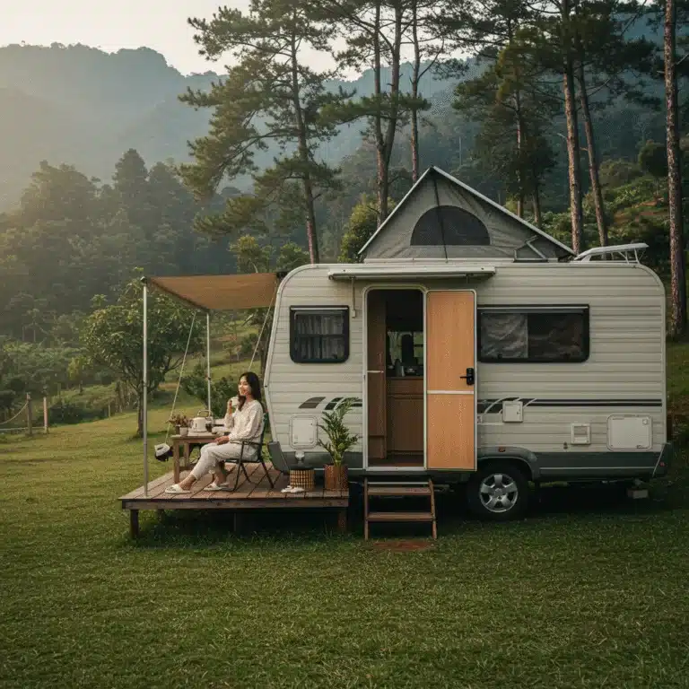 ที่พักรถบ้านเขาใหญ่ สัมผัสธรรมชาติ นอนฟินท่ามกลางขุนเขา